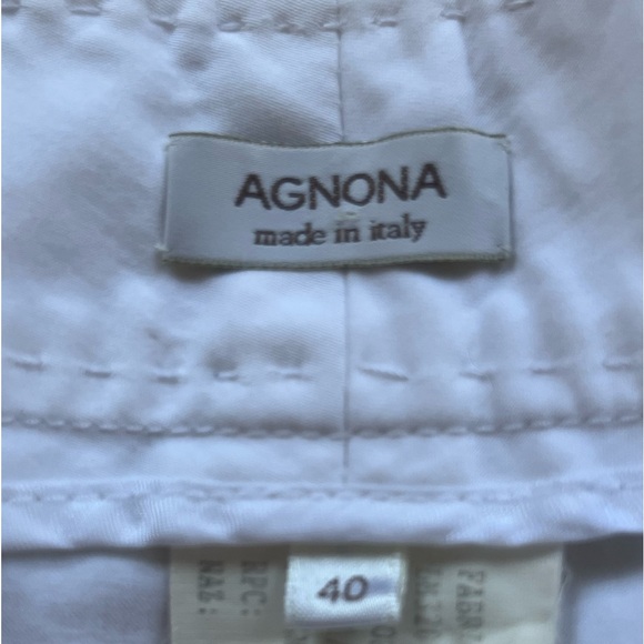 Chic White Agnona Pants Made in Italy. Women’s Size: 40 (U.S. Size 4) - Picture 12 of 13